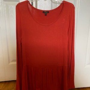 Long-sleeve Peplum Top